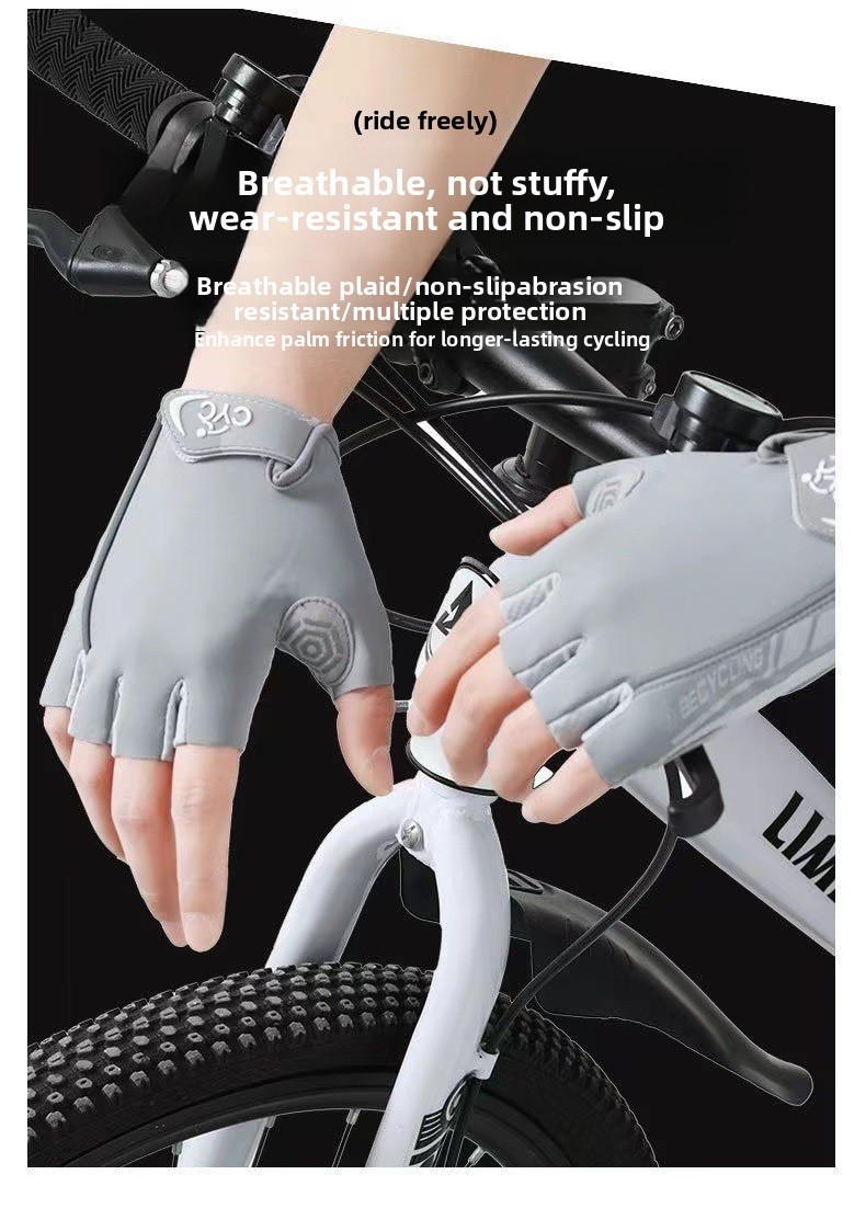 Cykelhandskar med halv fingertopp för träning och cykling_voghion.com
