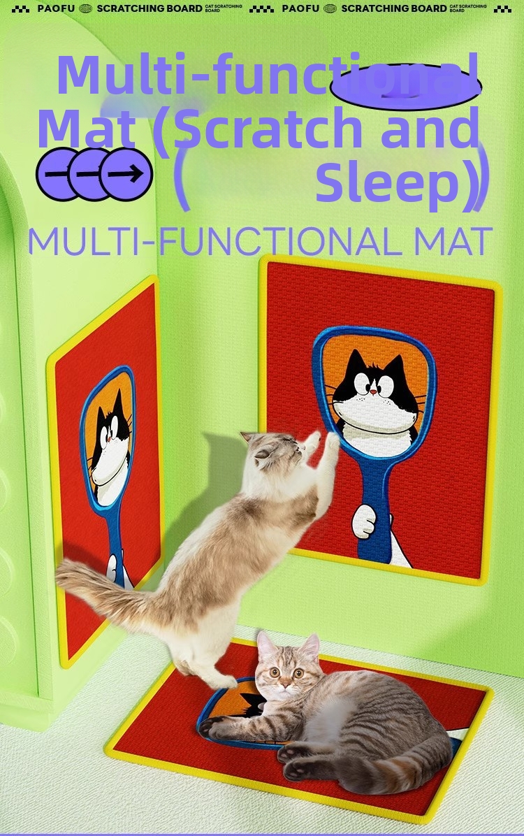 Sisal Cat Scratching Board Wall Mounted Cat Scratcher For Furniture_voghion.com