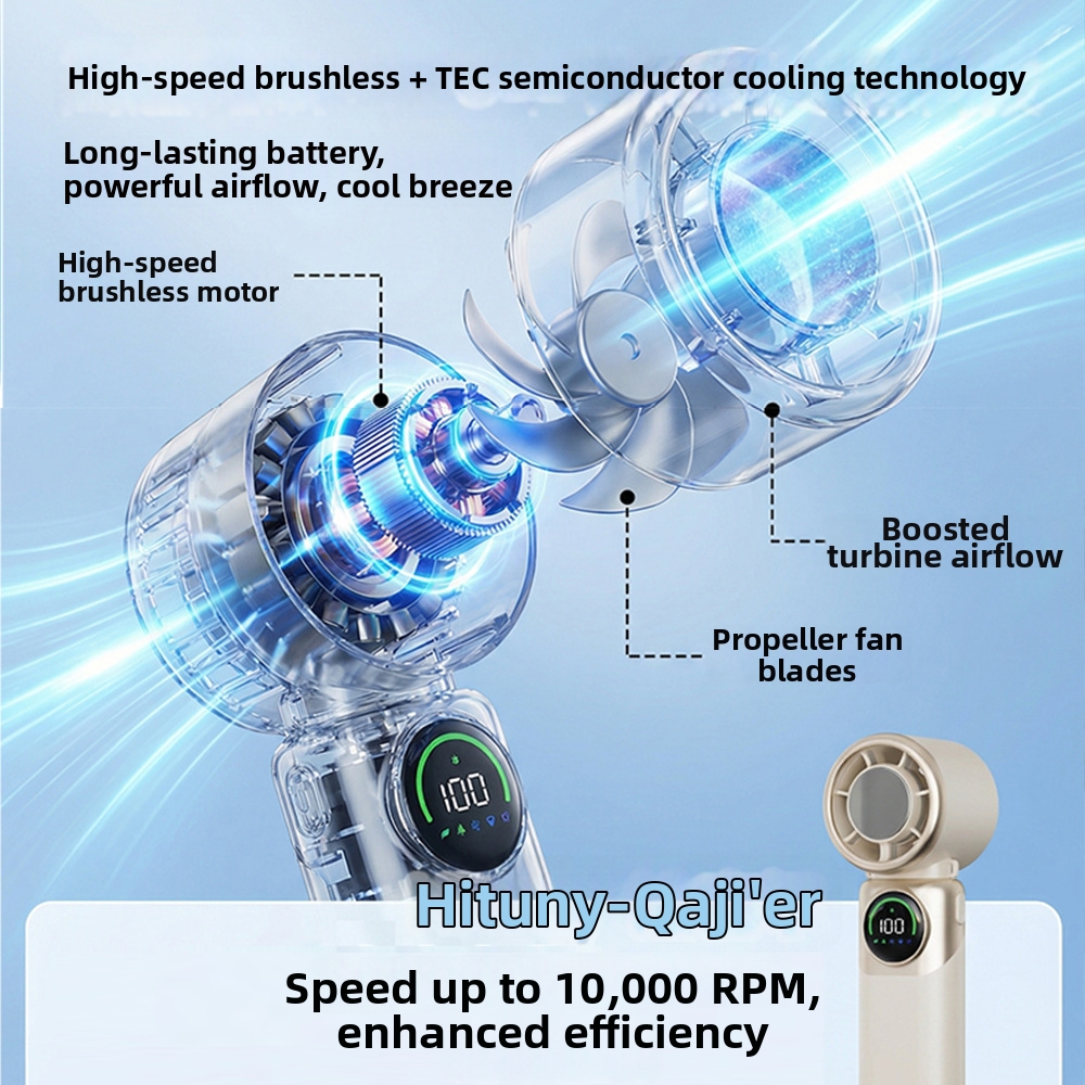 Certified Handheld Cooling Fan Mini Air Conditioner Portable High Speed USB Semicondutor Cooling Fan_voghion.com