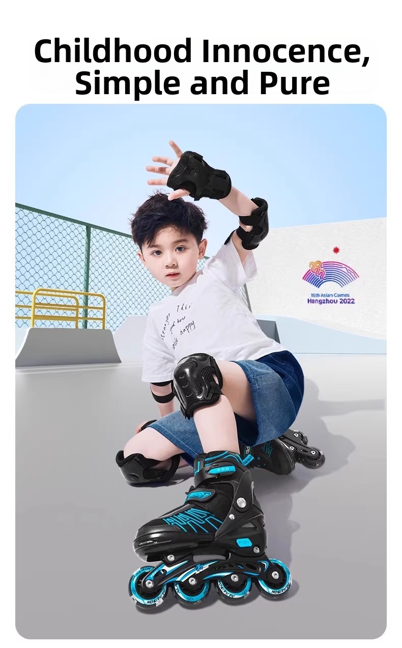 Rollers professionnels avec roues lumineuses et protections_voghion.com