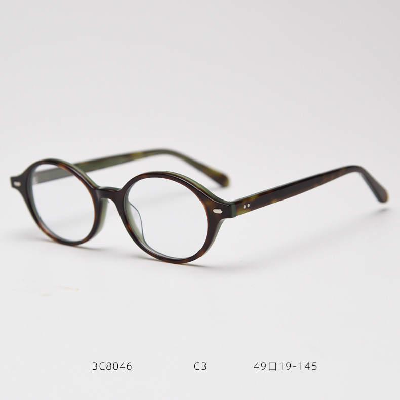 Small Oval Acetate Eyewear Frames For Trendy Men And Women_voghion.com