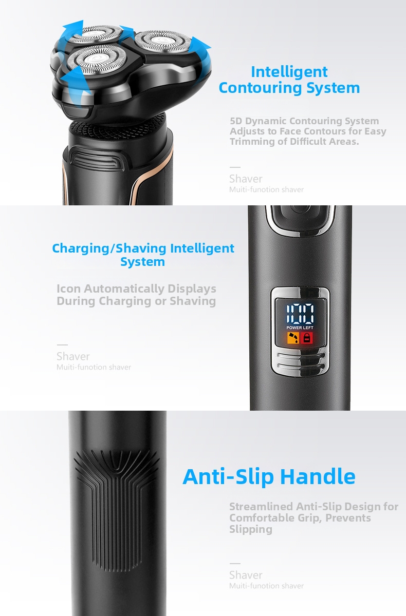 Electric Shaver For Men High Power Washable Intelligent Razor_voghion.com