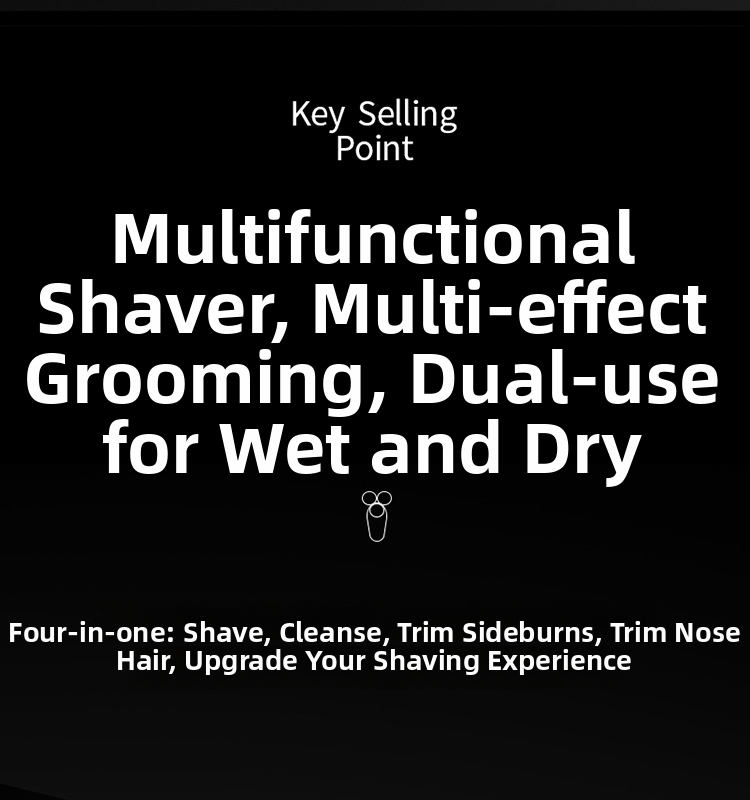 New 9D Electric Shaver High Power Rechargeable Multi-Functional Water Washable Shaver For Personal Care_voghion.com