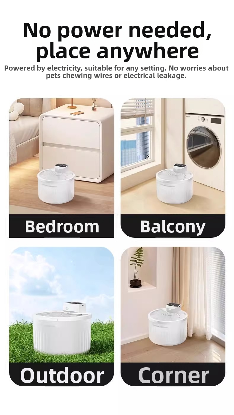 Automatic Wireless Sensor Cat Water Fountain Portable Pet Bowl_voghion.com
