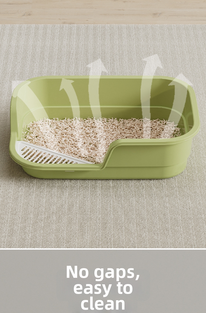 Extra Große Katzentoilette Mit Spritzschutz Und Rand Für Katzen_voghion.com