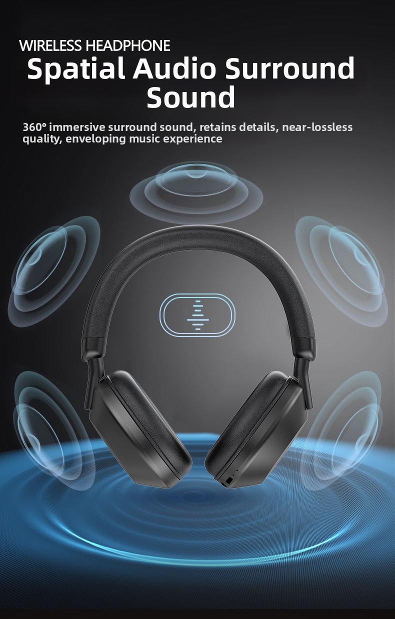 HN-8806 Wireless Bluetooth Headphones – Hi-Fi Stereo, FM Radio, Foldable Design, 20H Playtime (Black/Khaki/Blue/Green/Pink)​_voghion.com