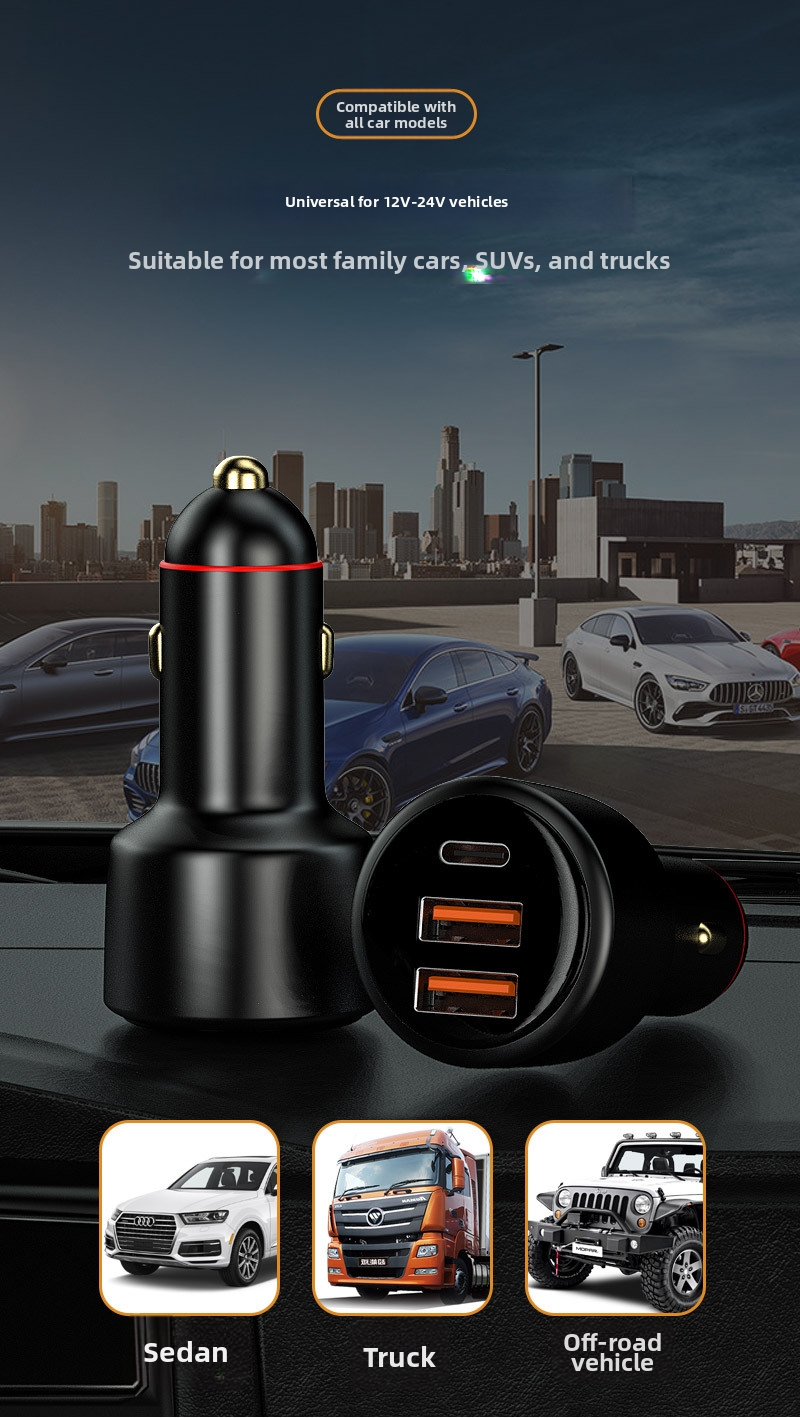 Kfz-ladegerät Mit Schnellladefunktion Pd 100w Handy Autoadapter_voghion.com