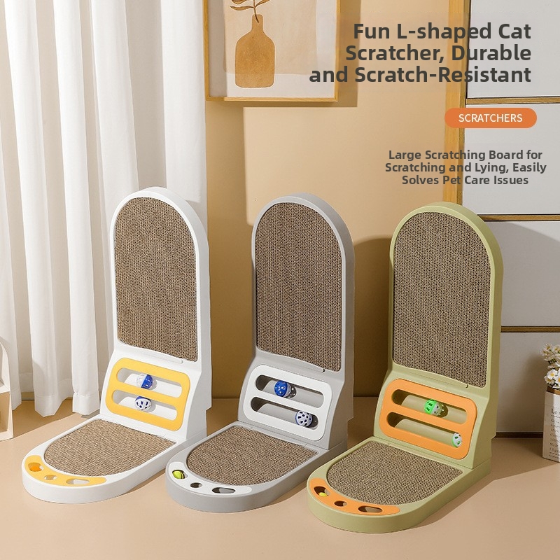 Vertical Wall Mount Cat Scratching Post L Shaped Semi-Circular Scratch Resistant Thickened Wear Resistant Lint Free Pet Supplies Toy_voghion.com