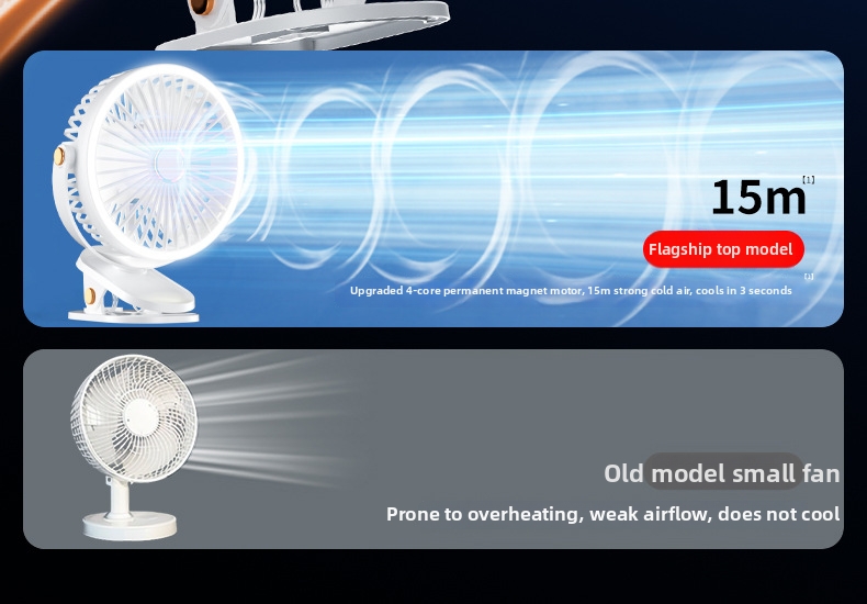 Desktop Quiet Clip On USB Fan For Student Dormitory Small Mini New Model_voghion.com
