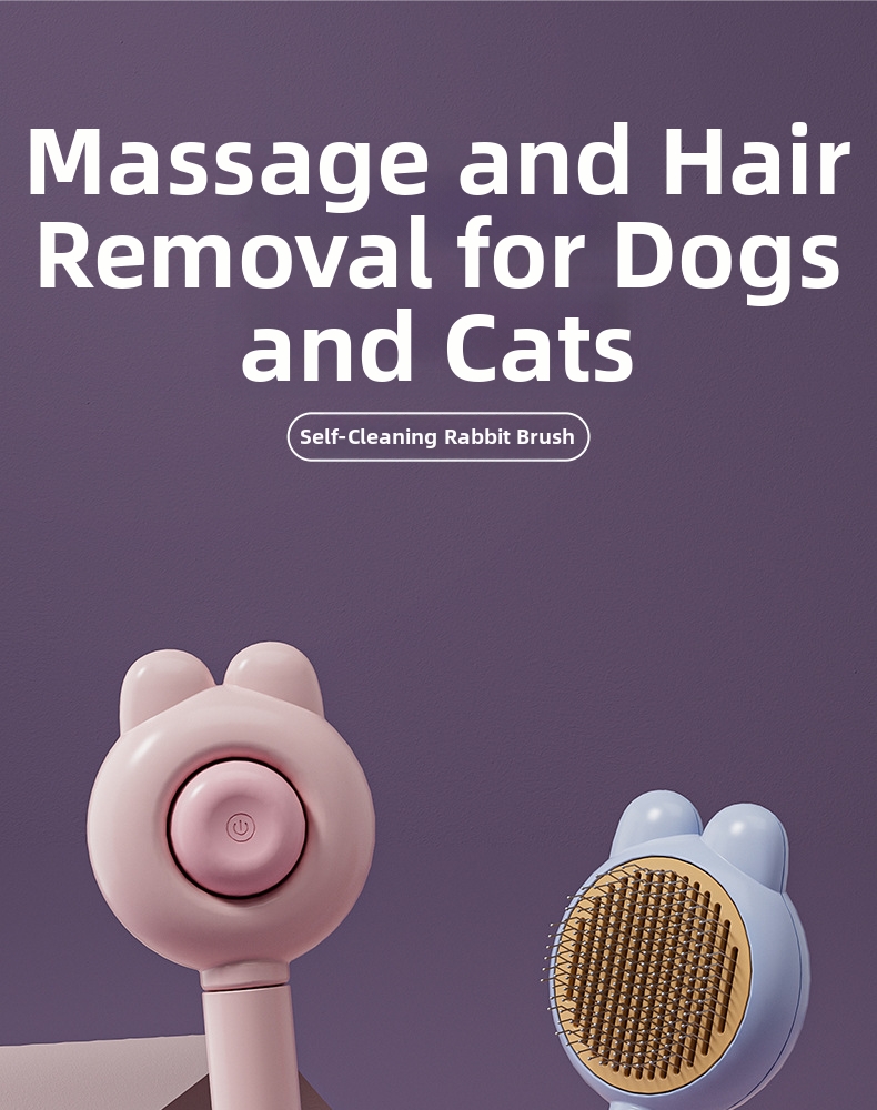 Rabbit Ear Comb For Dog And Cat Grooming And Massage Tool_voghion.com