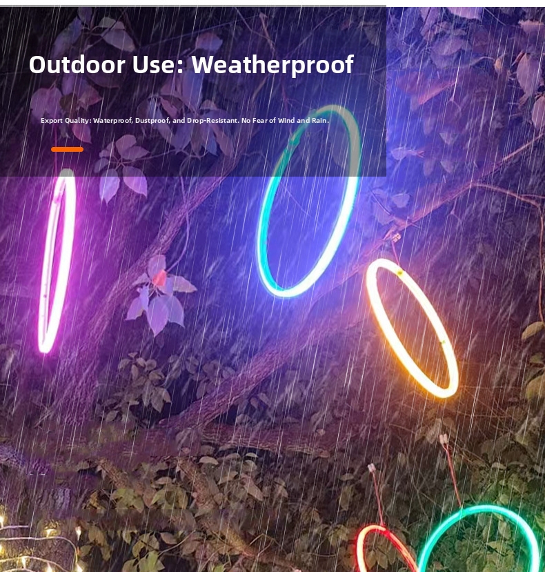 Waterproof Led Circular Light For Garden Hanging Decorations_voghion.com