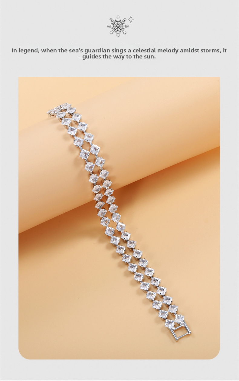 Luxury Full Diamond Bracelet Elegant Minimalist Chain Jewellery_voghion.com