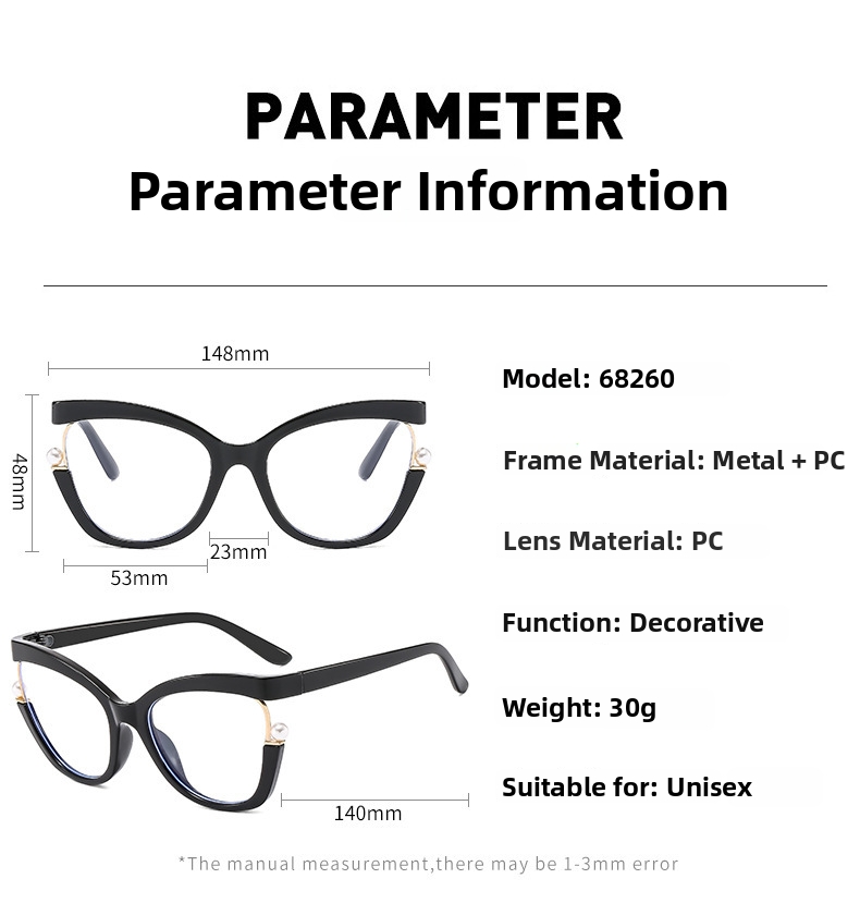 Cat Eye Blaulichtfilterbrille Für Damen Retro Stil Pc Brille_voghion.com