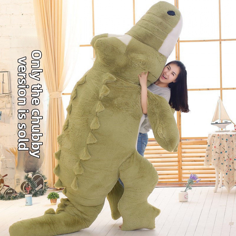Extra grote krokodil pluche kussen, lange dinosauruspop, zacht knuffeldier voor in bed, geschikt om mee te slapen, met klemmende poten, unisex, geschikt voor kinderen vanaf 6 jaar._voghion.com