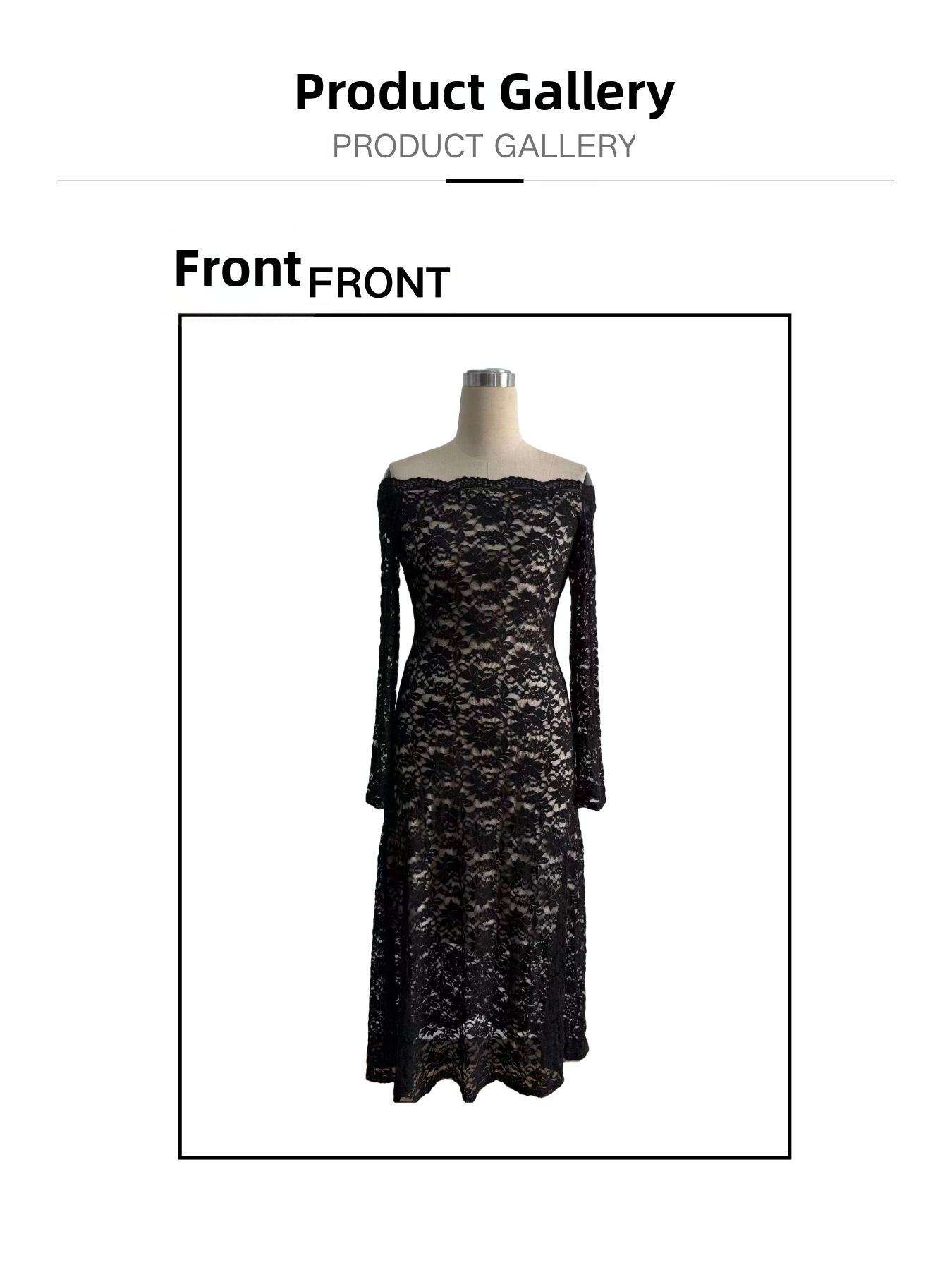Women's Clothing Long Dress Lace Off-Shoulder Slim Fit American Style Autumn Winter New 2026_ecoleips.com