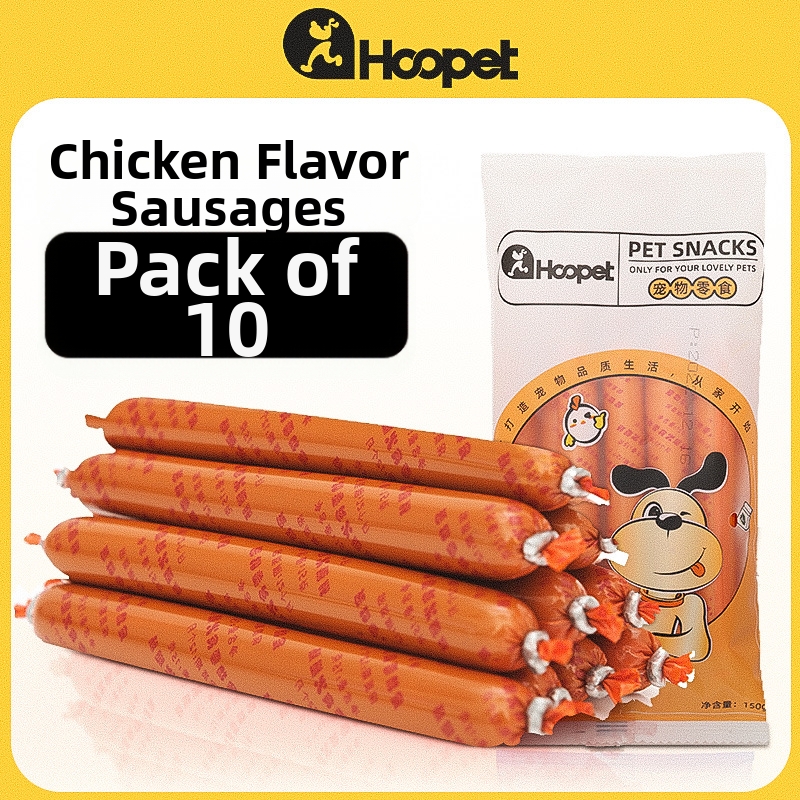 Pet Sausages Dog Treats Various Flavors Training Pack Of 10 Small To Large Breeds Adult Dogs Ham Sausages_voghion.com