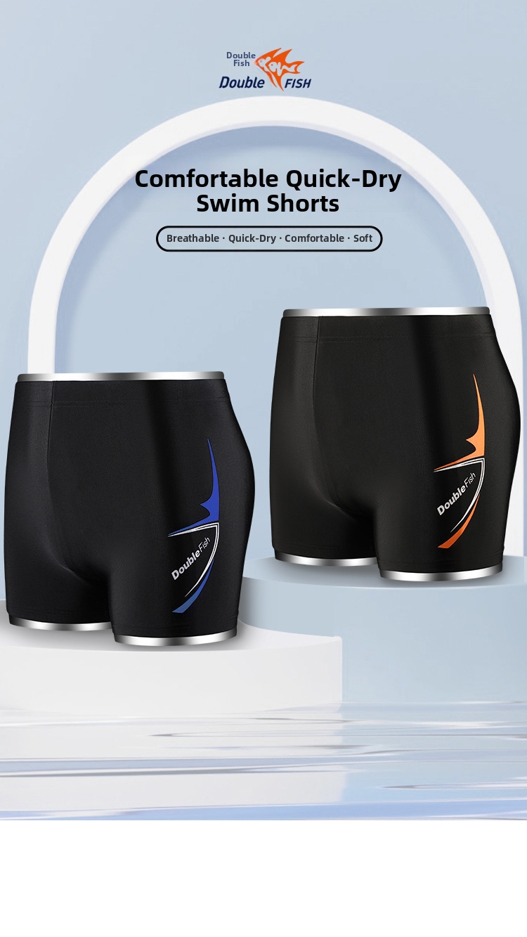 Costume da bagno da uomo Pesci ad asciugatura rapida, taglie forti, con angoli dritti a cinque punte, anti-imbarazzo, con occhialini da nuoto e cuffia, set da tre pezzi per sorgenti termali_voghion.com