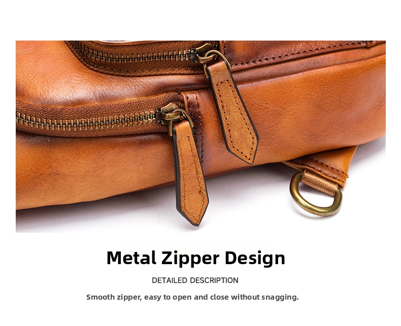 Men's Crossbody Bag Leather Chest Bag Versatile Shoulder Bag_voghion.com