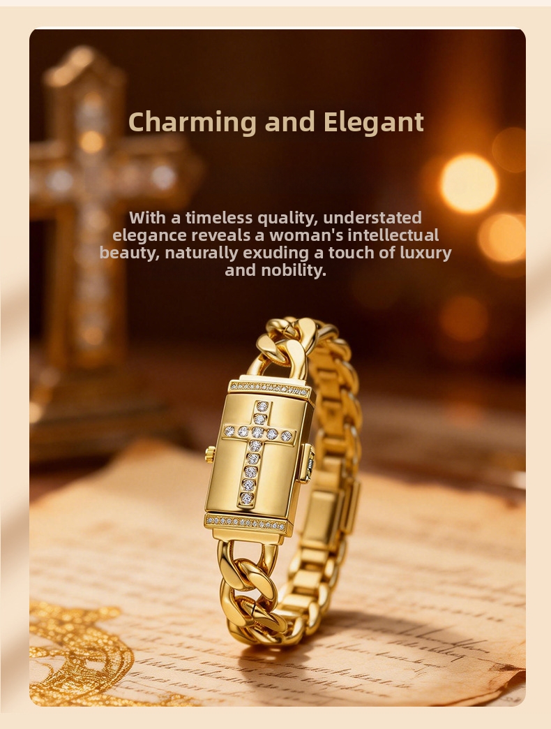 Orologio da donna al quarzo witon con bracciale design squadrato_voghion.com