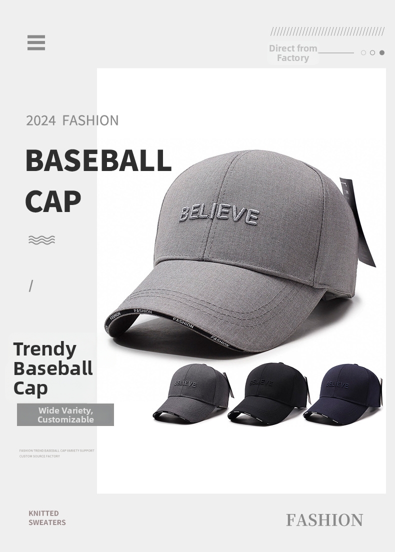 Men's Stylish Embroidered Baseball Cap Versatile Sun Hat_voghion.com