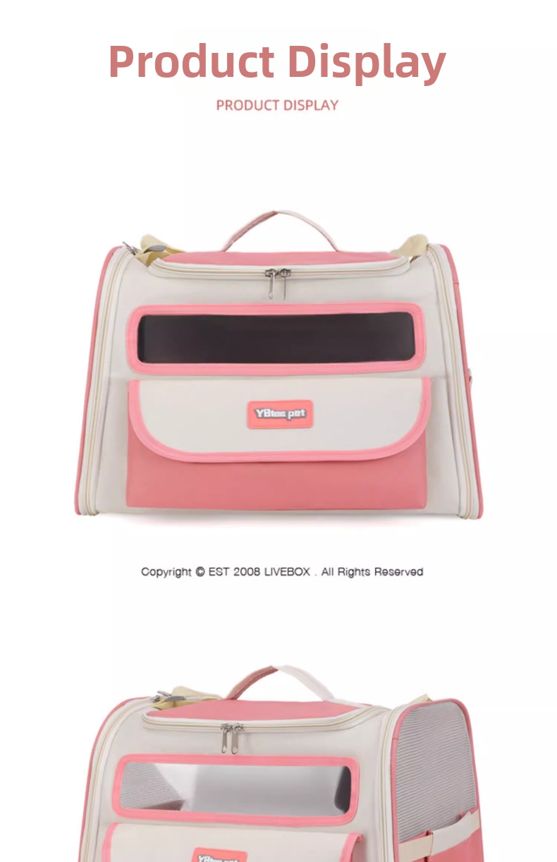 Stylish Pet Carrier Bag Large Capacity Shoulder Accessory For Cats_voghion.com