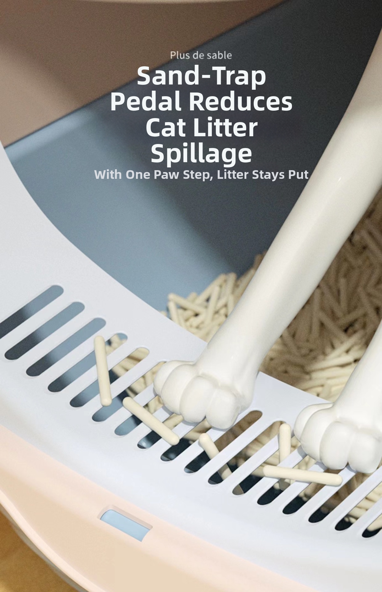 Modular Cat Litter Box Fully Enclosed With Flip Top For Pets_voghion.com