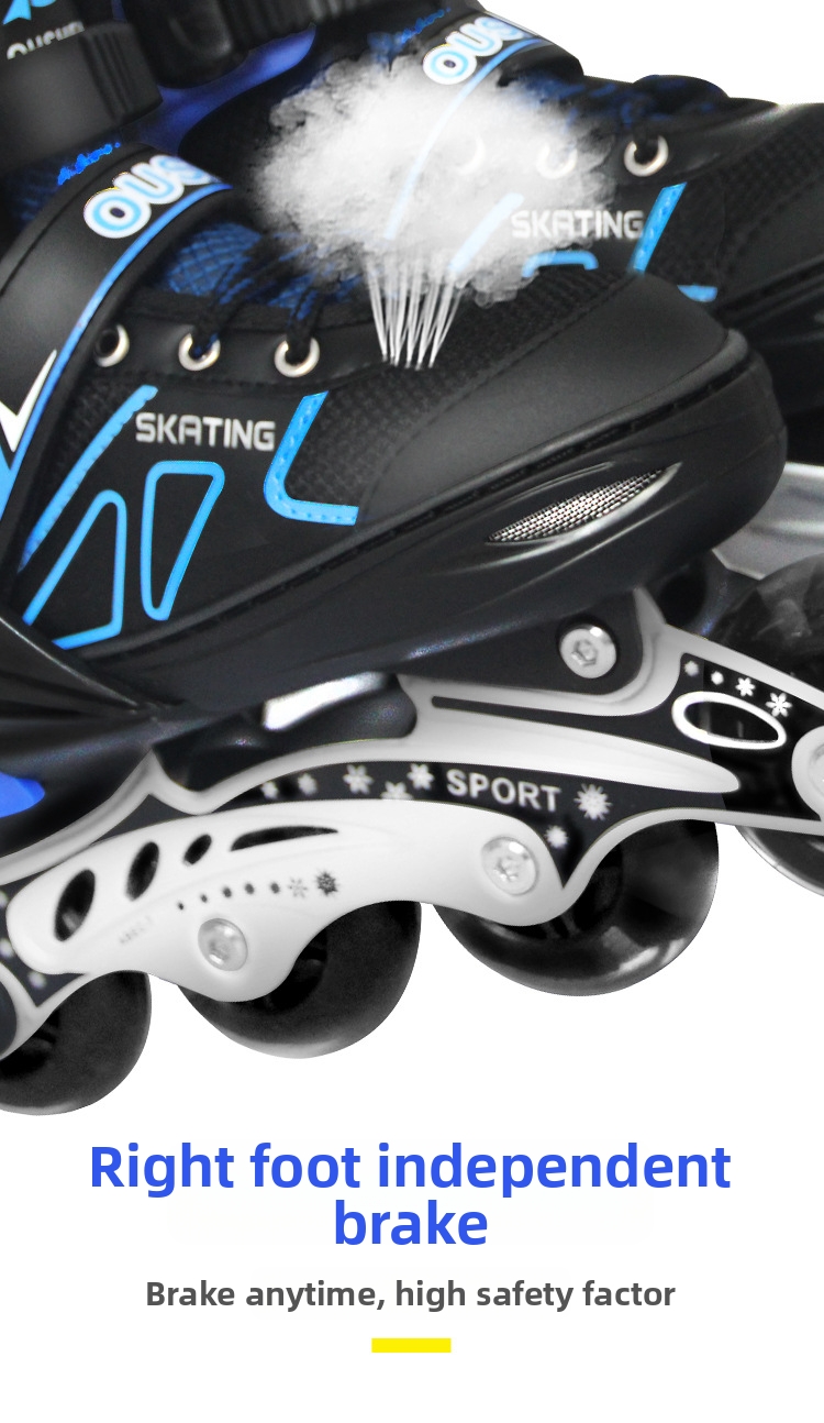 Patines sobre ruedas ajustables con luces y marco de aluminio_voghion.com