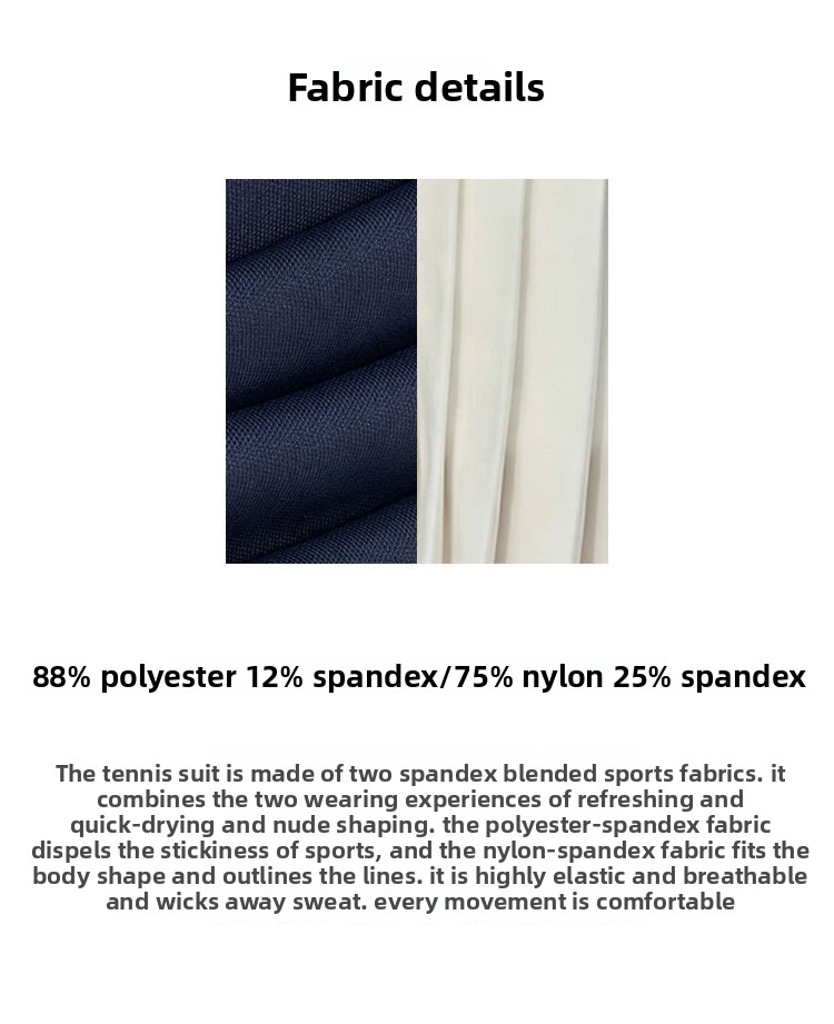 Women's color-block pleated tennis skirt