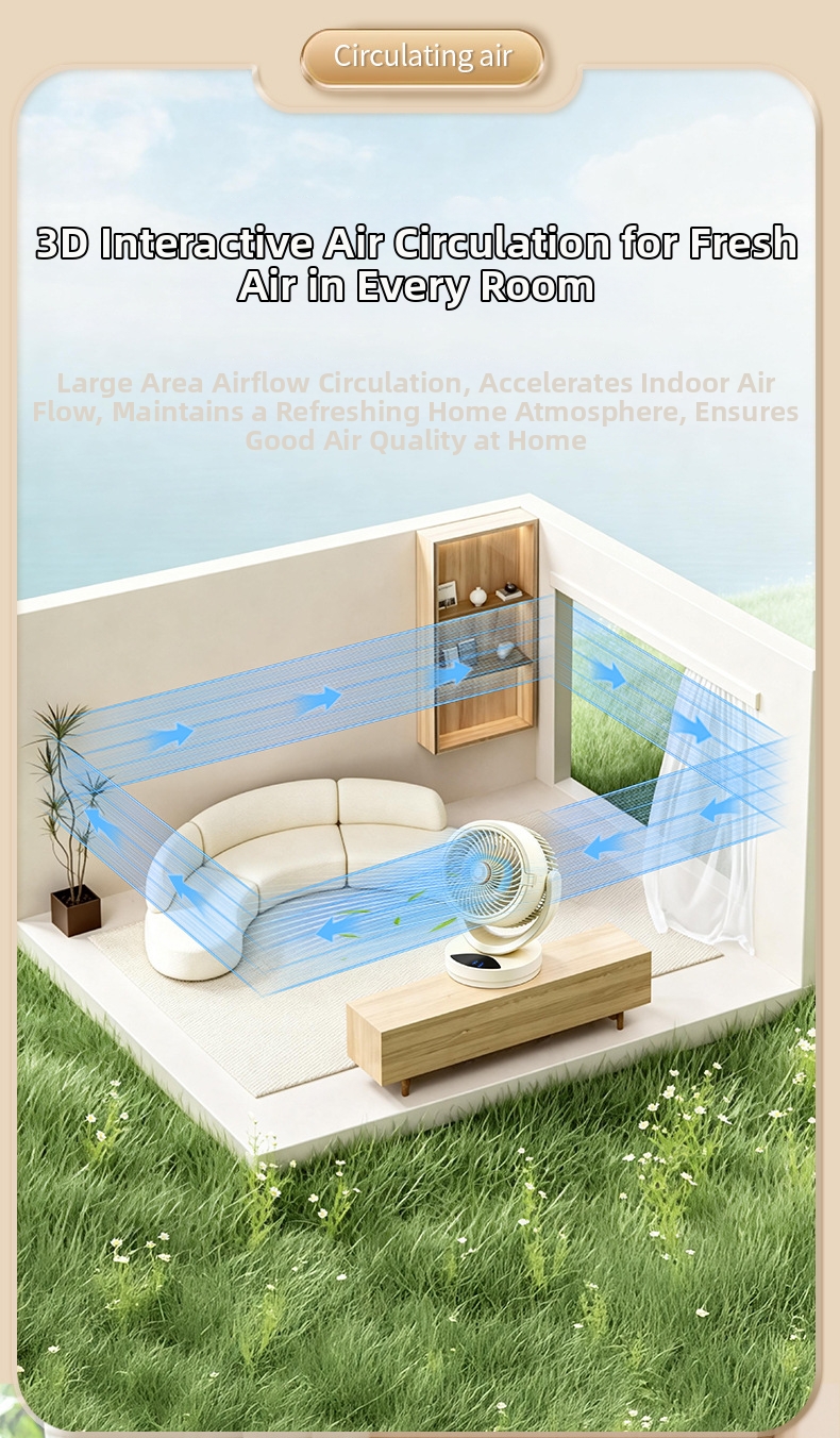 Wiederaufladbarer USB-Tischventilator mit Kühlfunktion_voghion.com