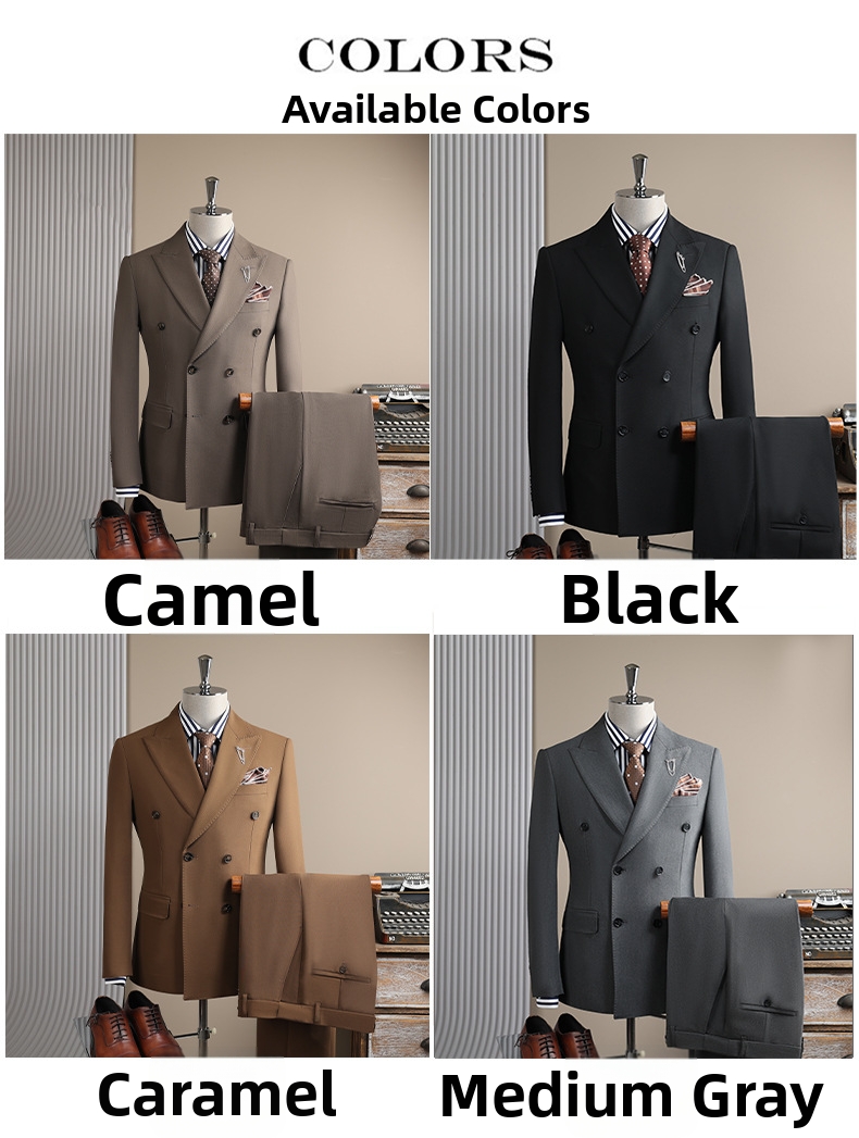 Double Breasted Groom Suit For Men Sophisticated Wedding Style_voghion.com