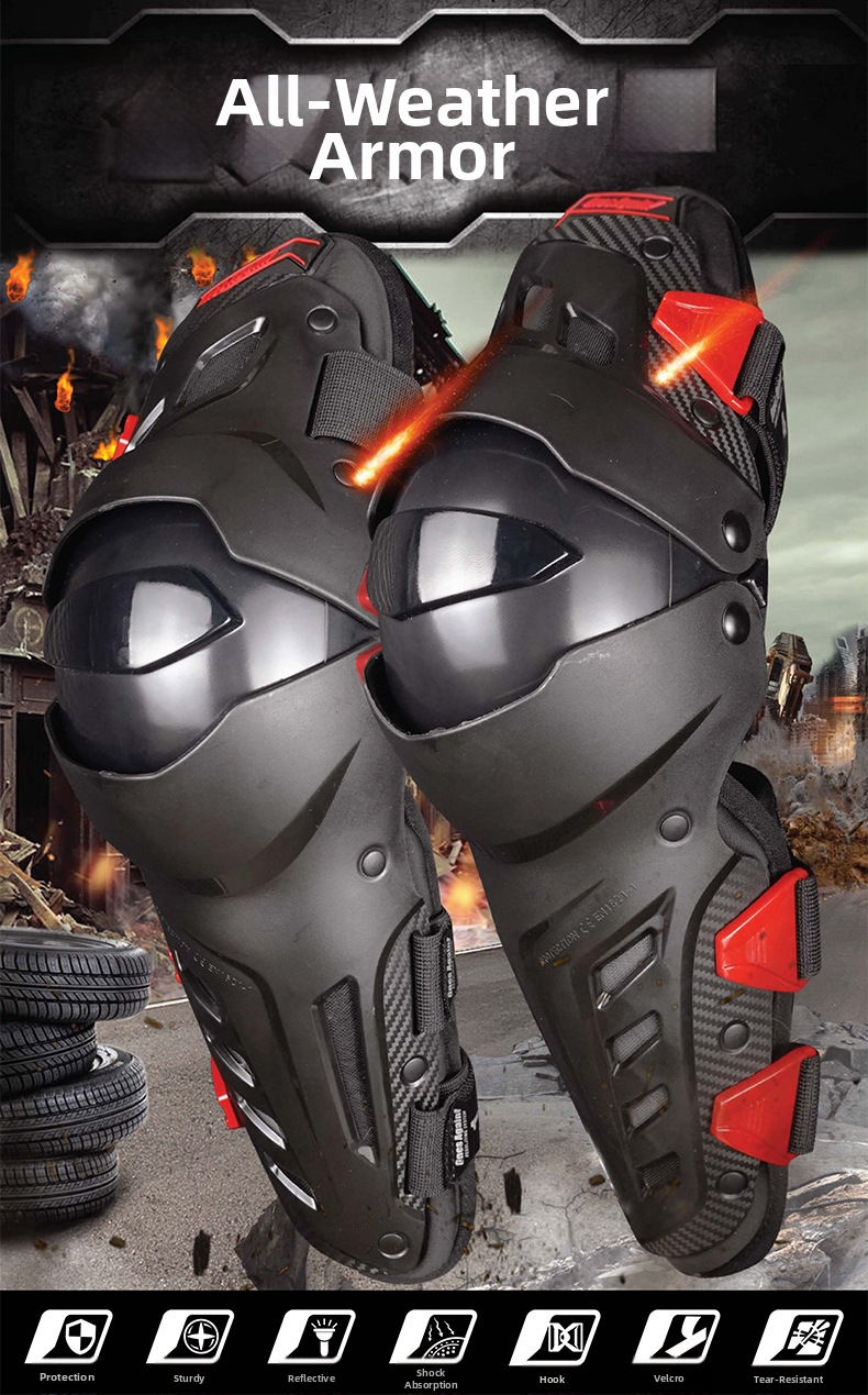 Motorcycle Knee And Elbow Pads Windproof Protective Gear Set_voghion.com