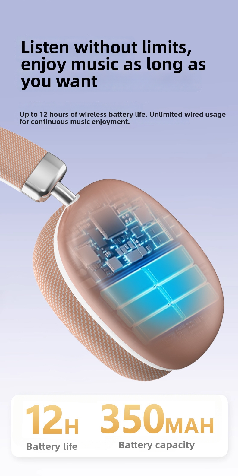 Wireless Over-ear Headphones Bluetooth Hi-fi Sound Foldable Design_voghion.com