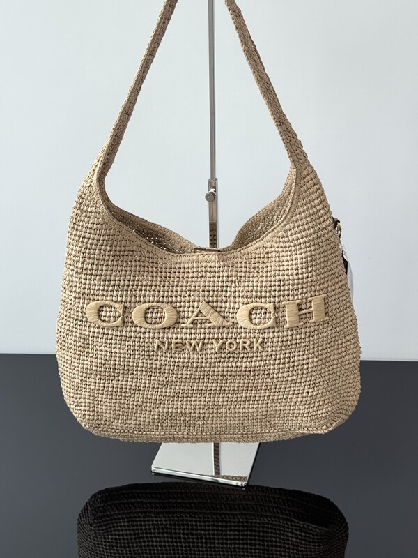 Original Koujia new model Brooklyn28 shoulder bag, three-dimensional woven straw bag, holiday style handbag, large capacity