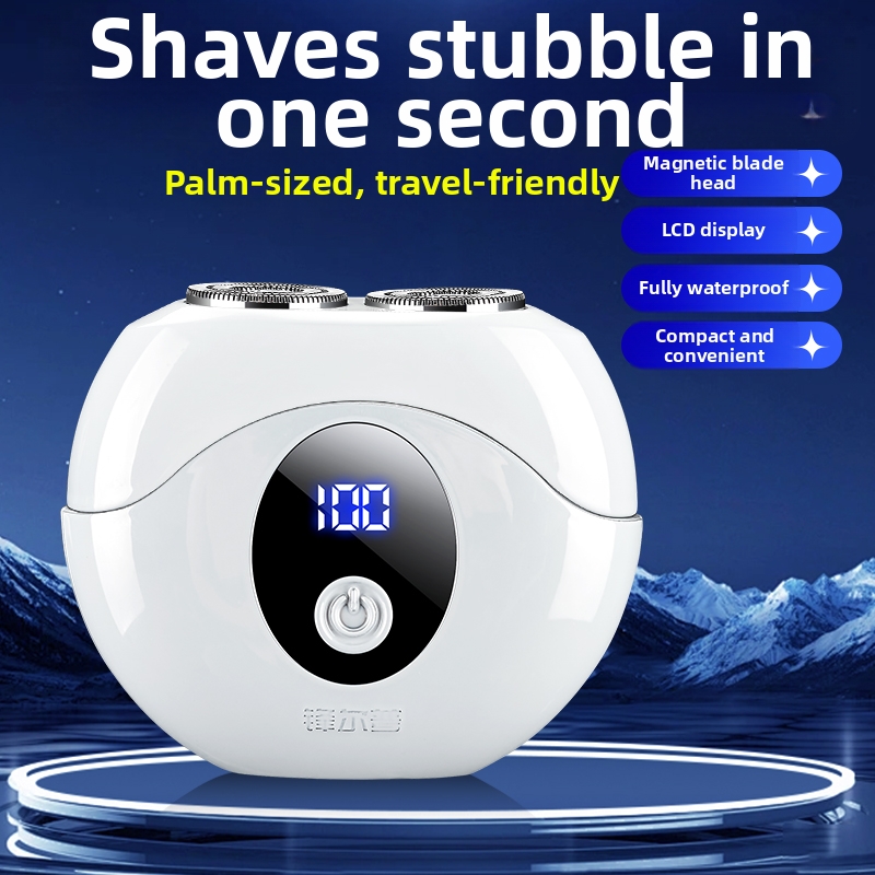 Fengerpu Mini UFO Rechargeable Electric Shaver Round Design Birthday Gift For Men_voghion.com