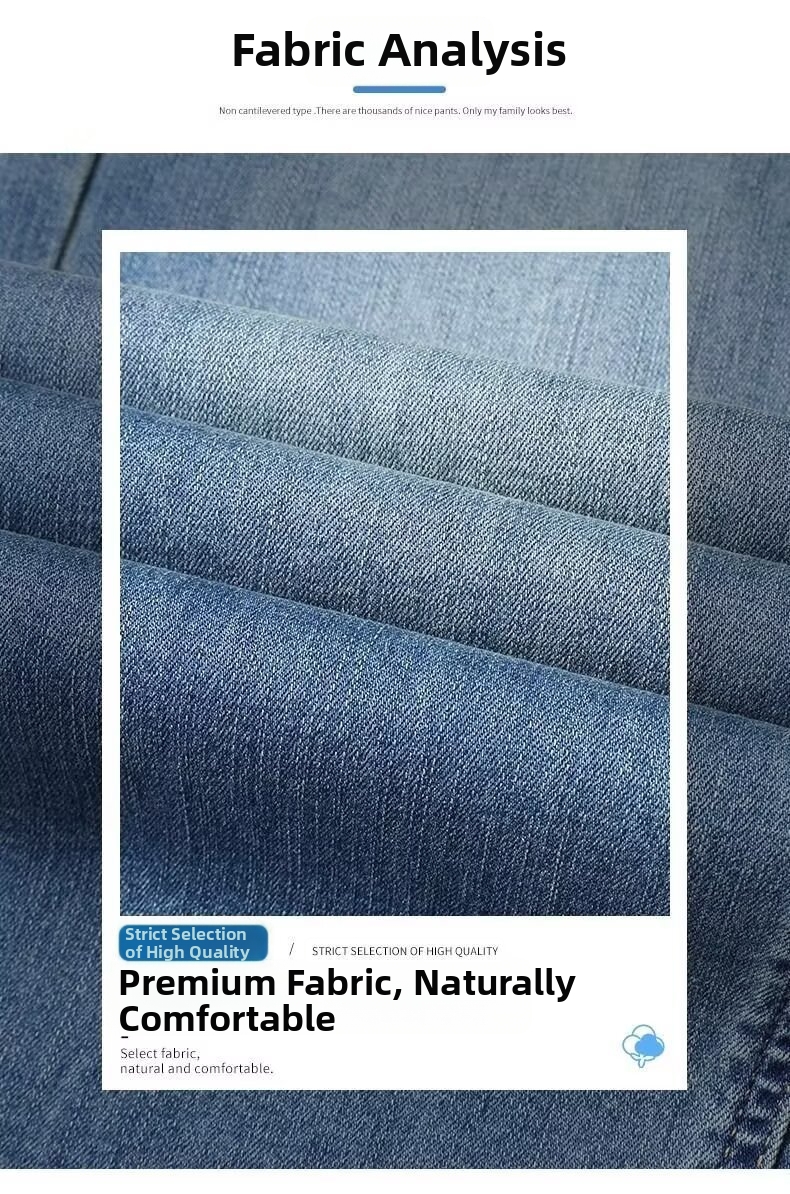Men's Straight Leg Fleece Lined Jeans High Elasticity Warmth Winter Young Men's Clothing Denim_mkmklike.com