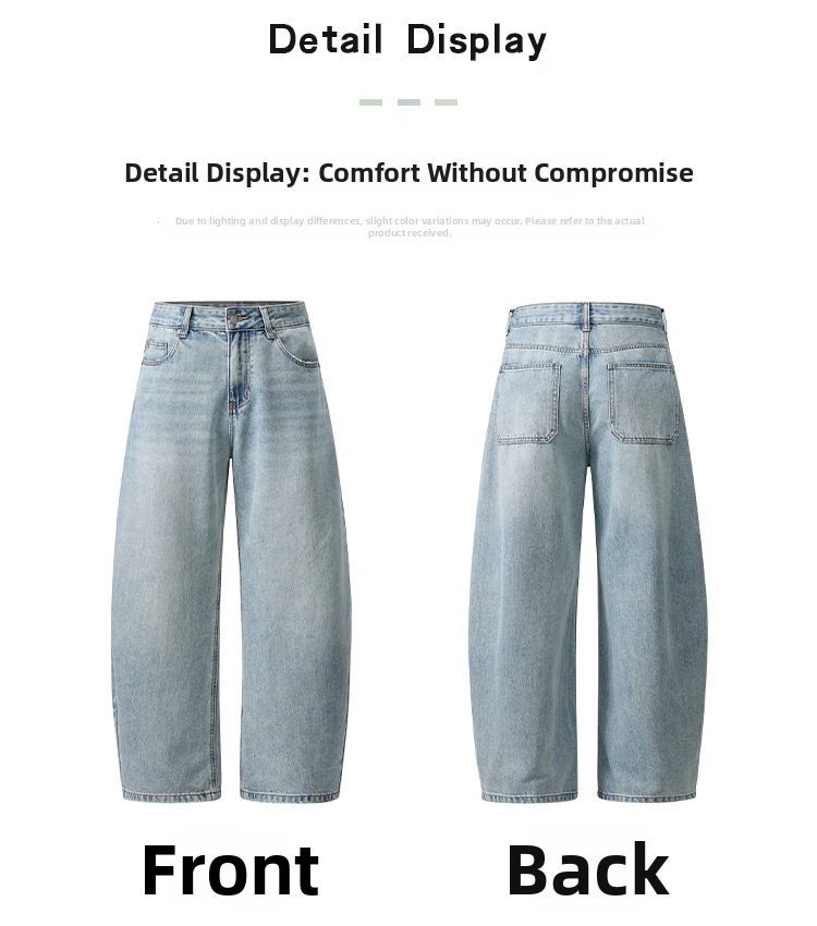 ​​Men’S Curved Blade Jeans – Vintage Washed Relaxed Fit Denim Pants, High Street Cleanfit Style For Casual Wear (Retro Blue)​​_mkmklike.com