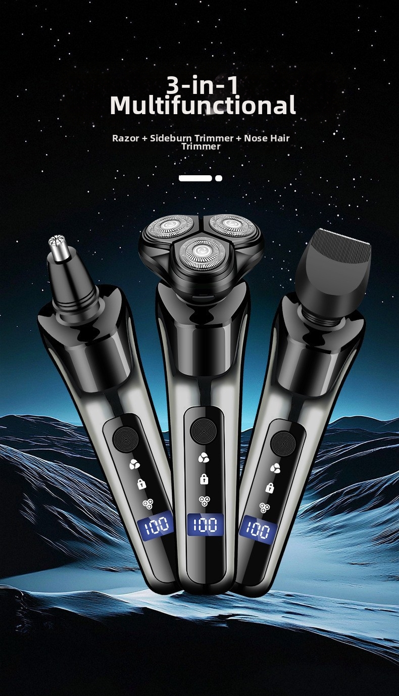 Electric Shaver For Men Usb Rechargeable With Digital Display_voghion.com