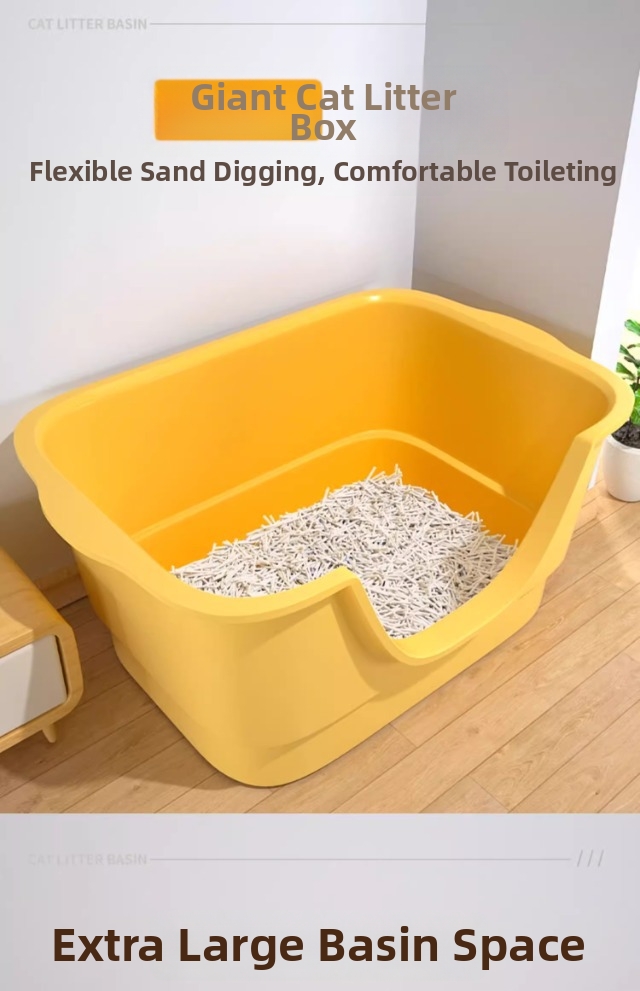 Extra Large Cat Litter Box Splash Proof And Odor Proof Toilet_voghion.com