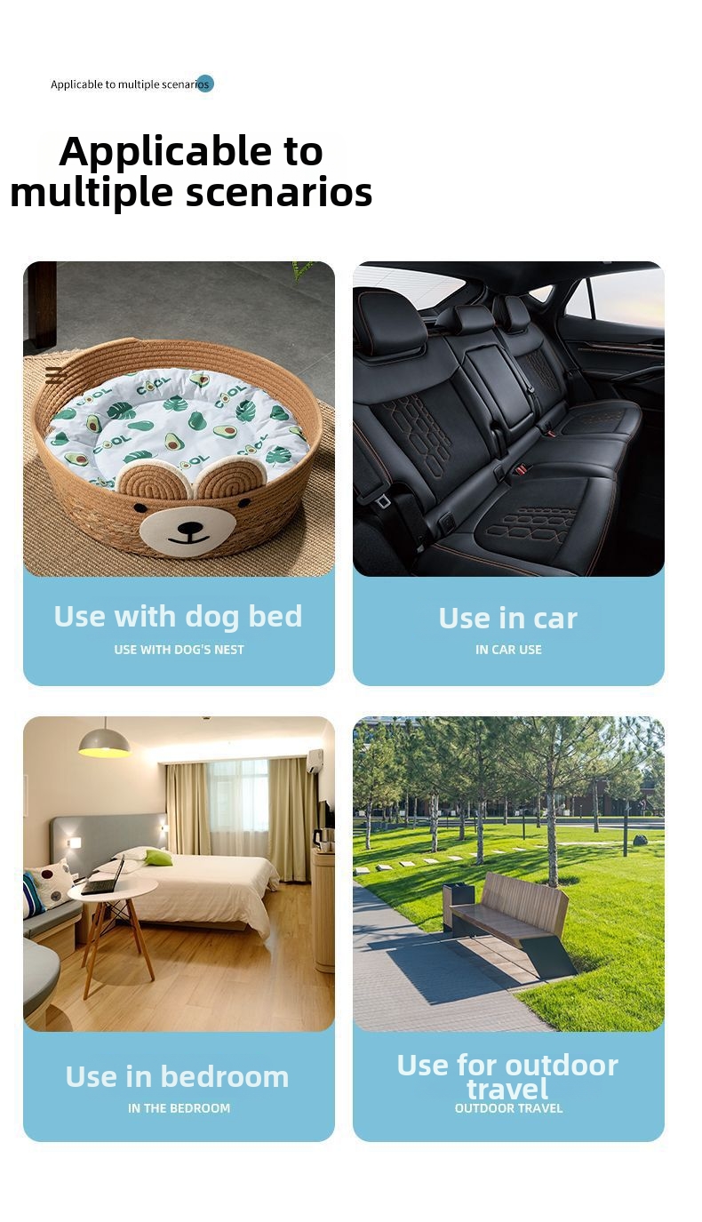 Pet Cooling Mat For Dogs And Cats Soft Summer Bed For Pets_voghion.com