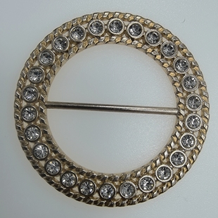 Factory supply metal round three-gear adjustable buckle diamond buckle waist buckle bag buckle shoe buckle clothing