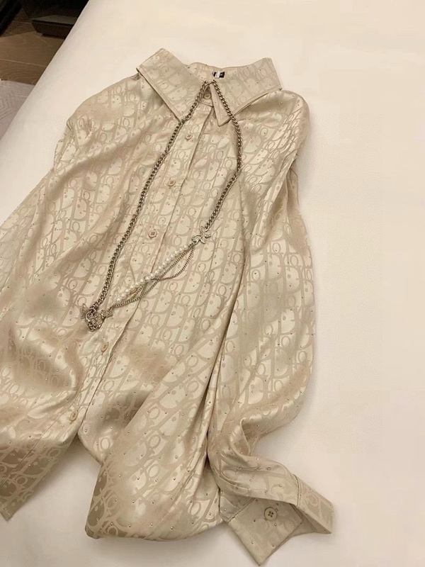 [不支持退换]雕家满天星老花醋酸绸缎衬衫】 精致又优雅复古|undefined