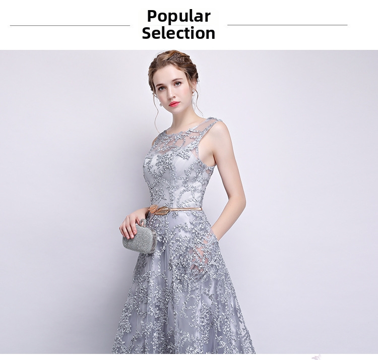 New 2026 Elegant Slimming Long Evening Gown for Women Spring Banquet Hostess Dress_ecoleips.com