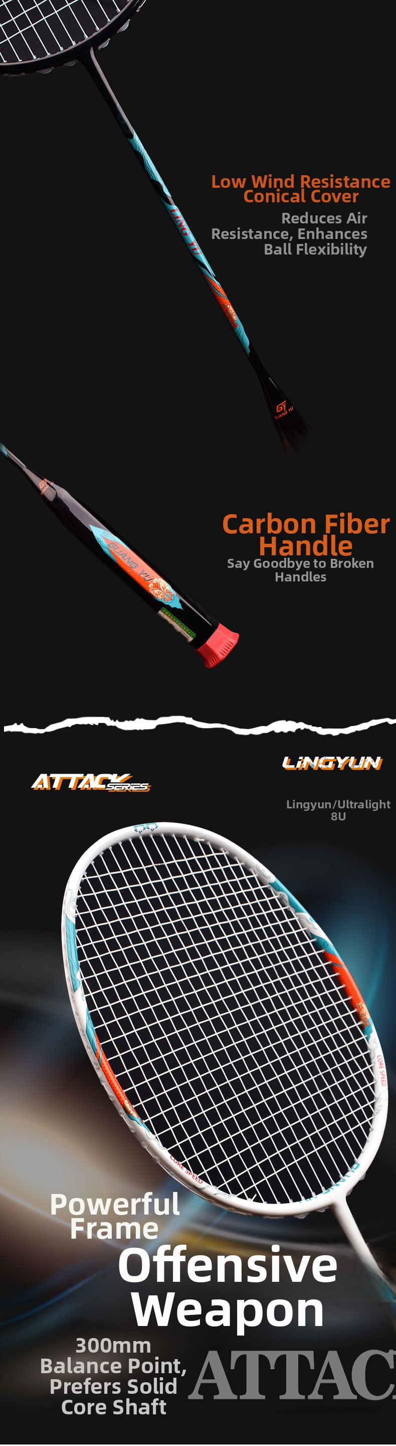 Ultralätt badmintonracket i kolfiber för vuxna_voghion.com