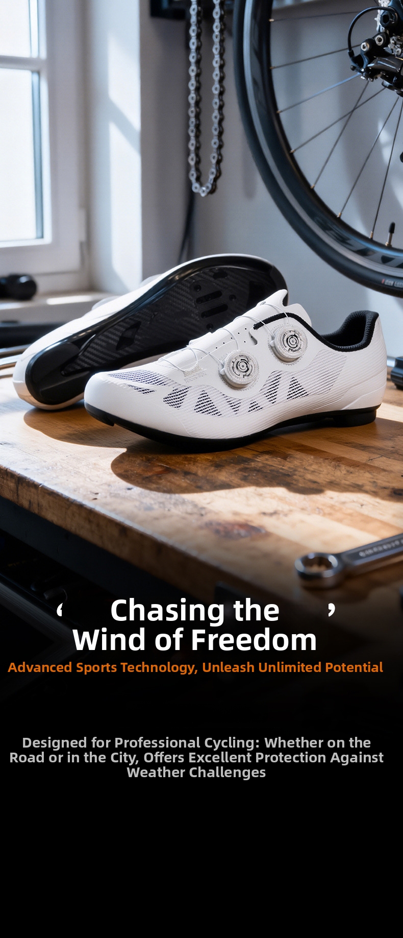 Chaussures de vélo professionnelles pour route et vtt_voghion.com