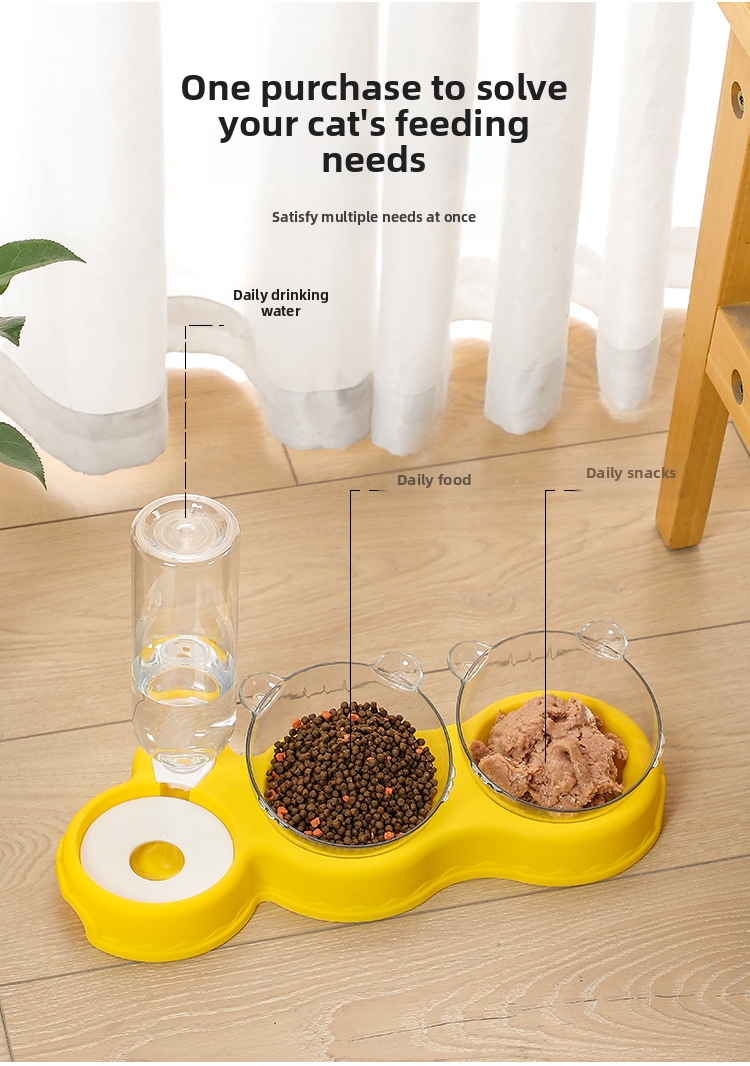 Automatischer Doppelnapf Futter- Und Wasserspender Für Haustiere_voghion.com