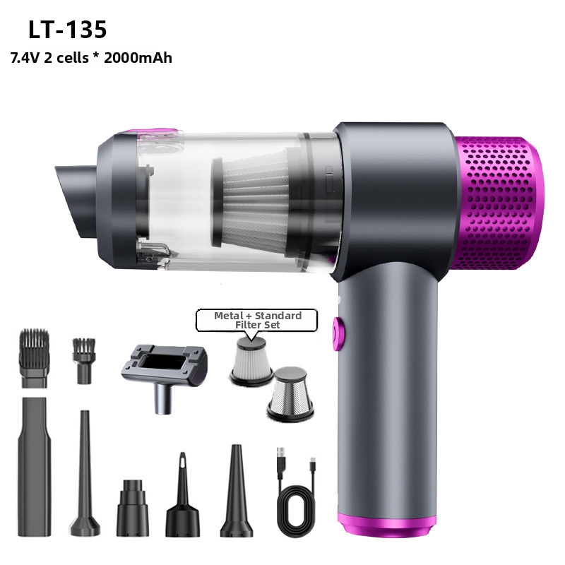 Portable Wireless Car Vacuum Cleaner Handheld Dust Collector Blower With Power Display Brushless Motor For Automotive Use_voghion.com