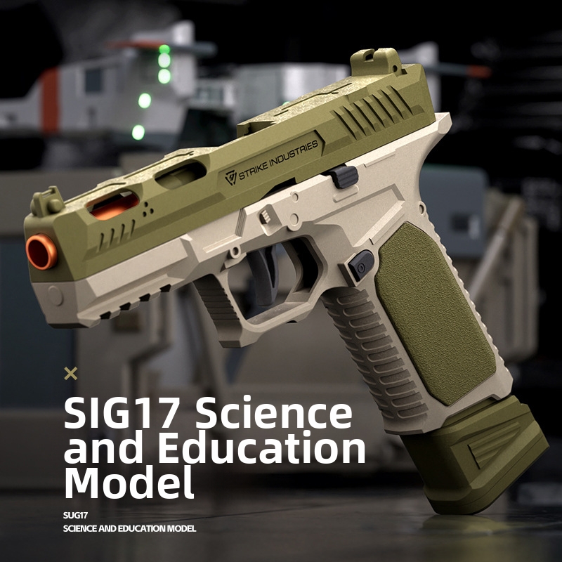SIG17 Glock pistool replica met patroonuitwerper, zacht pistool, mechanisch automatisch vuurwapen, gevechtsmodel, kinderspeelgoed_voghion.com