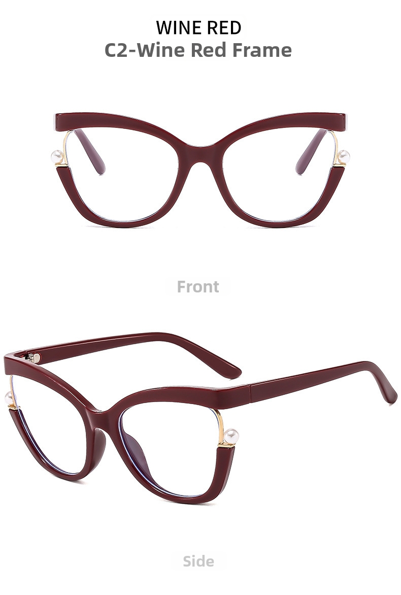 Cat Eye Blaulichtfilterbrille Für Damen Retro Stil Pc Brille_voghion.com