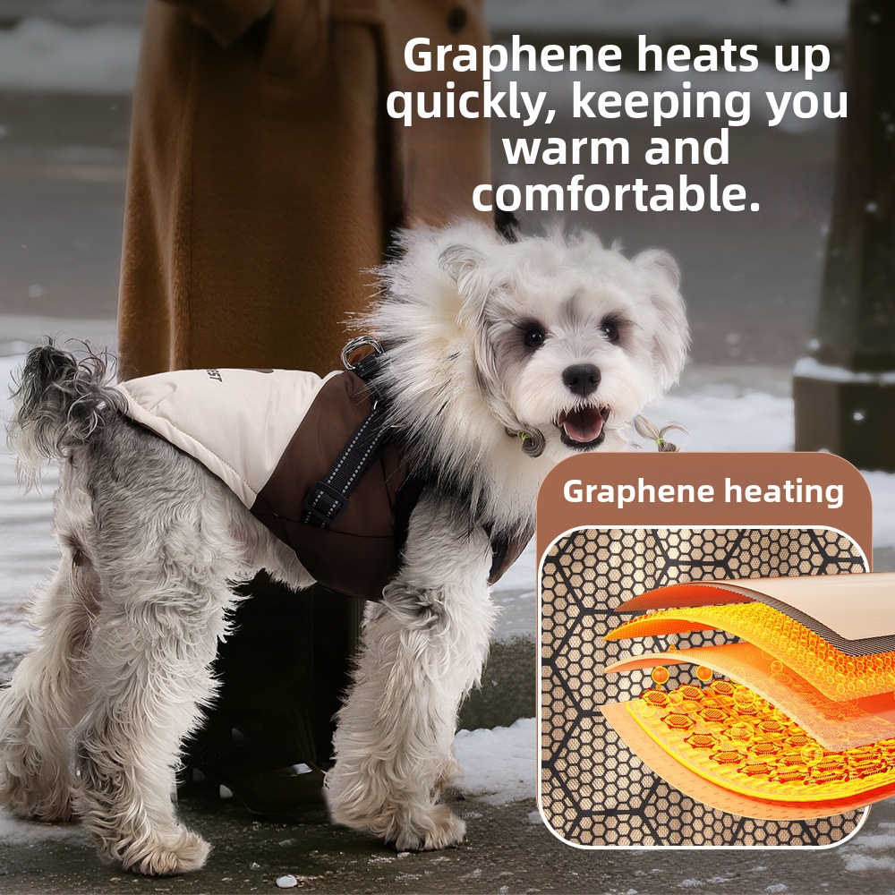 Autumn/Winter Dog Hooded Jacket Fleece Lined Windproof Outdoor Pet Clothing Teddy Bichon Frise Vest New_voghion.com