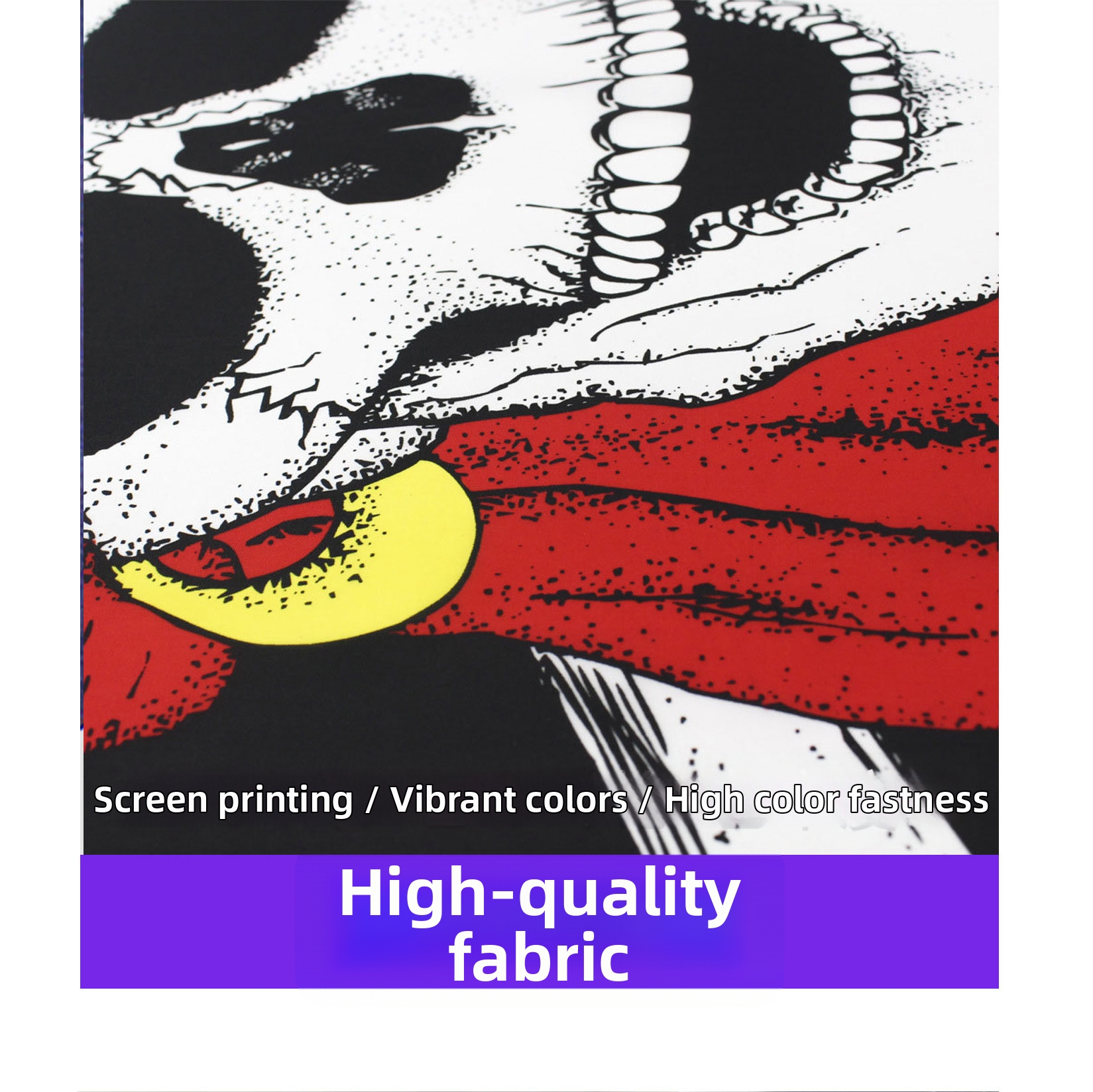 Drapeau pirate pour décoration halloween, design crâne rouge_voghion.com